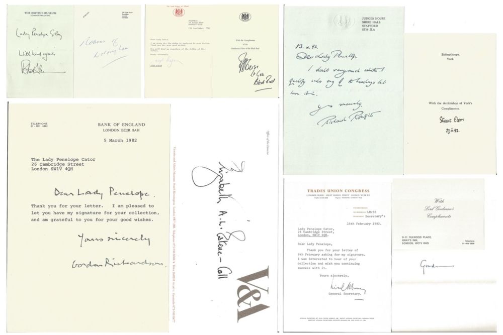 Lot 303: Political and military miscellaneous collection of signed compliments...