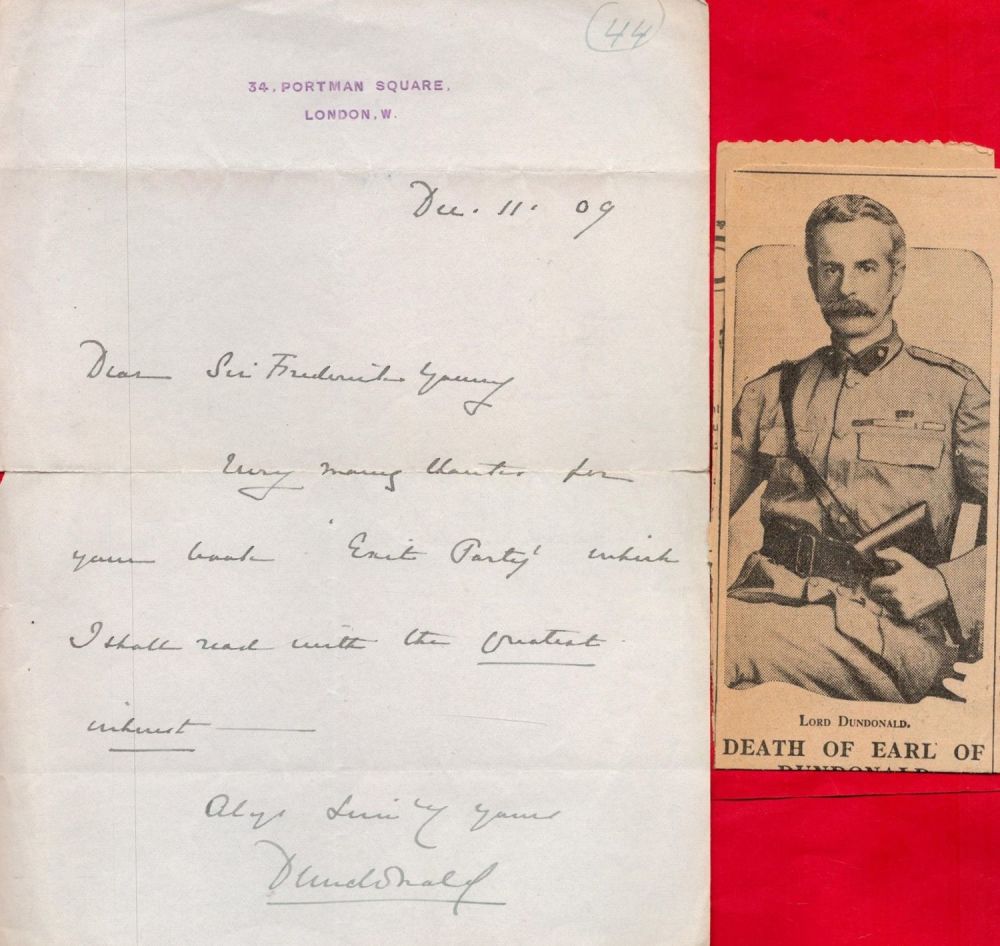 Lot 306: Douglas Cochrane, 12th Earl of Dundonald ALS dated...