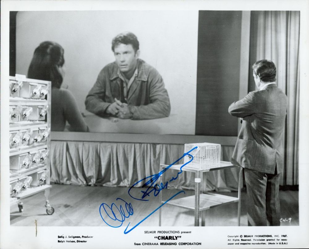Lot 308: Cliff Robertson signed 10x8 Charly black and white...