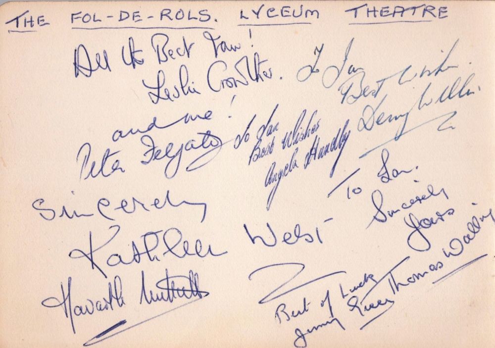Lot 311: Leslie Crowther and the cast 'Fol De Rols'...