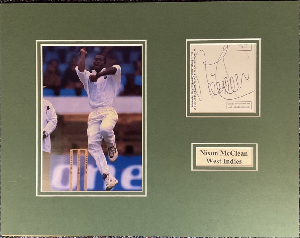 Lot 327: Cricket Nixton McClean (West Indies) Signed Signature Piece,...