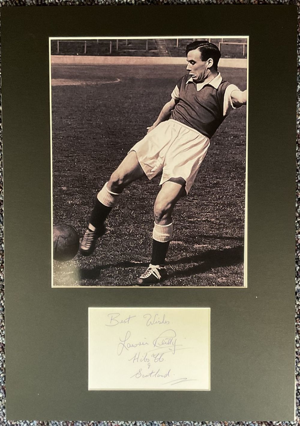 Lot 330: Football Lawrence Reilly (Famous 5) Signed White Signature...