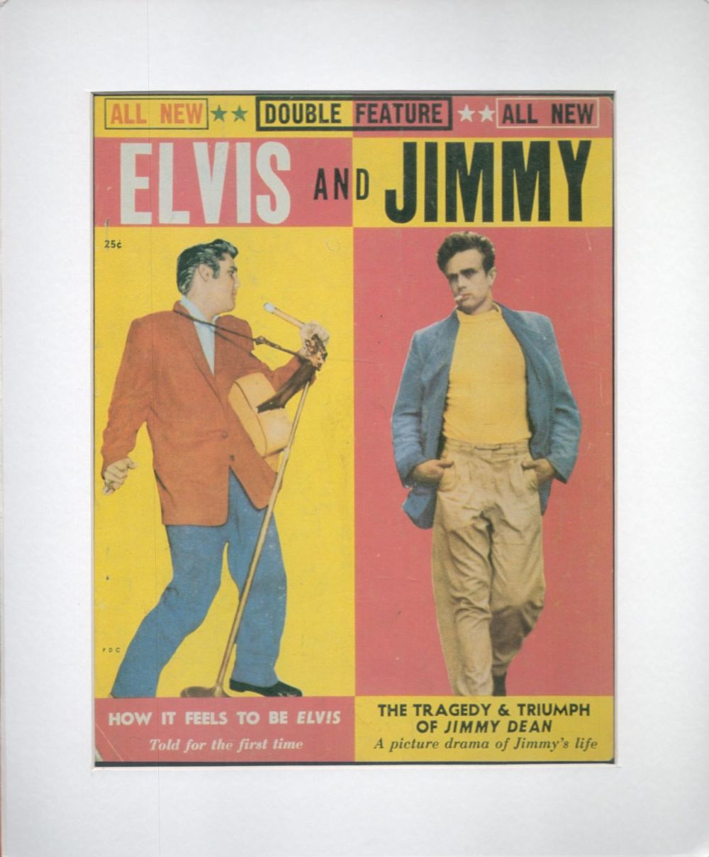 Lot 337: Elvis and Jimmy Double Feature Colour Magazine Cutting,...