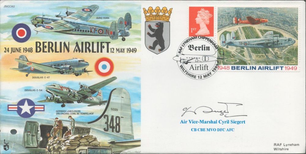 Lot 375: AFM Cyril Siegert Signed Berlin Airlift 24 June...