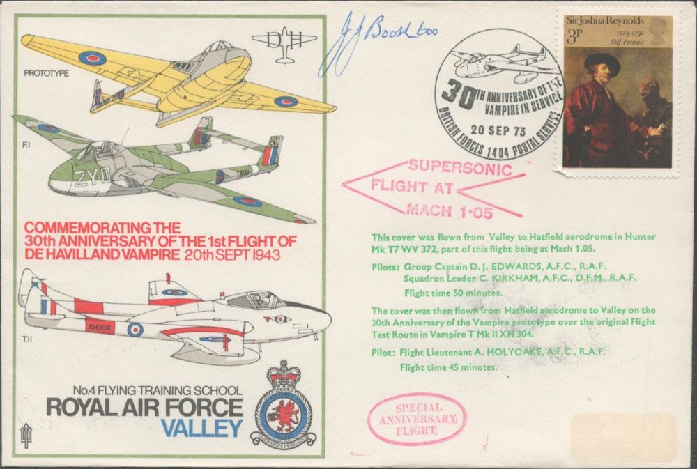 Lot 386: JJ Booth (600th Sqn) Signed Commemorating 30th Anniv...