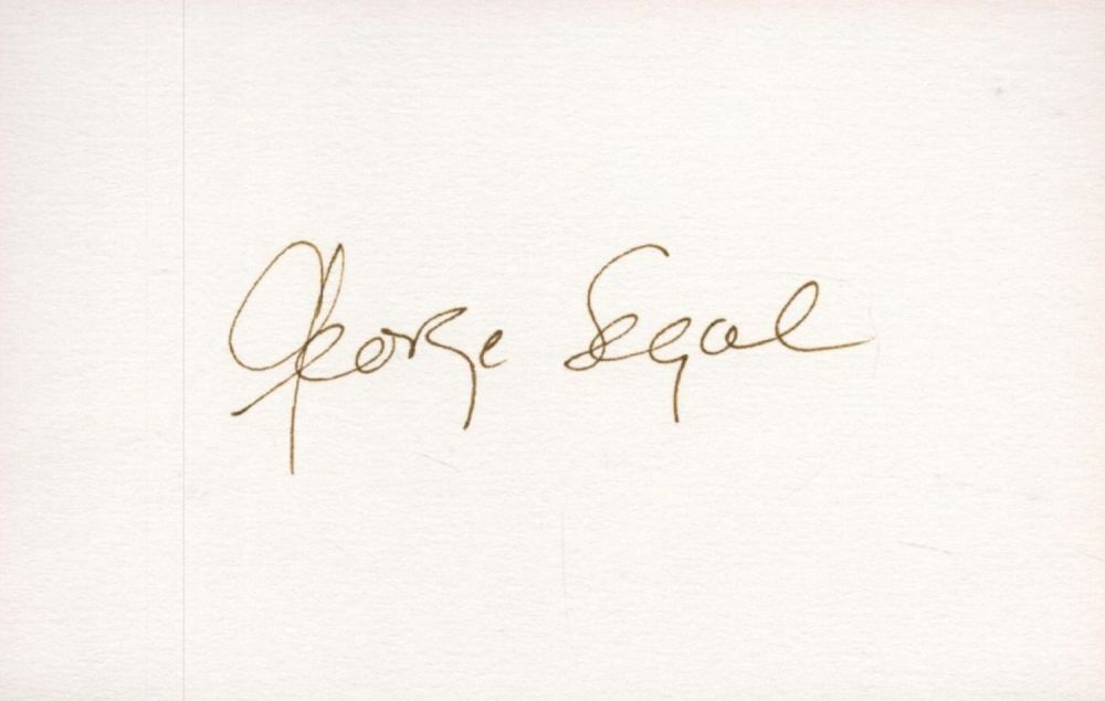 Lot 417: American Actor George Segal Signed 5x3 inch approx...