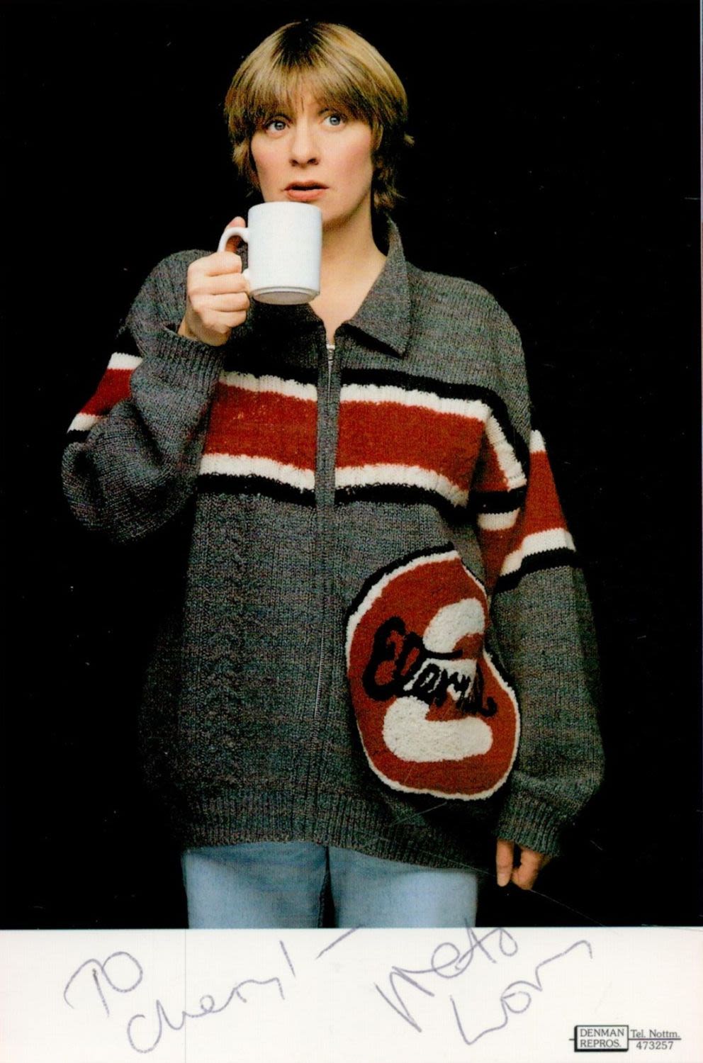 Lot 450: Victoria Wood signed 6x4 colour photo dedicated. Good...