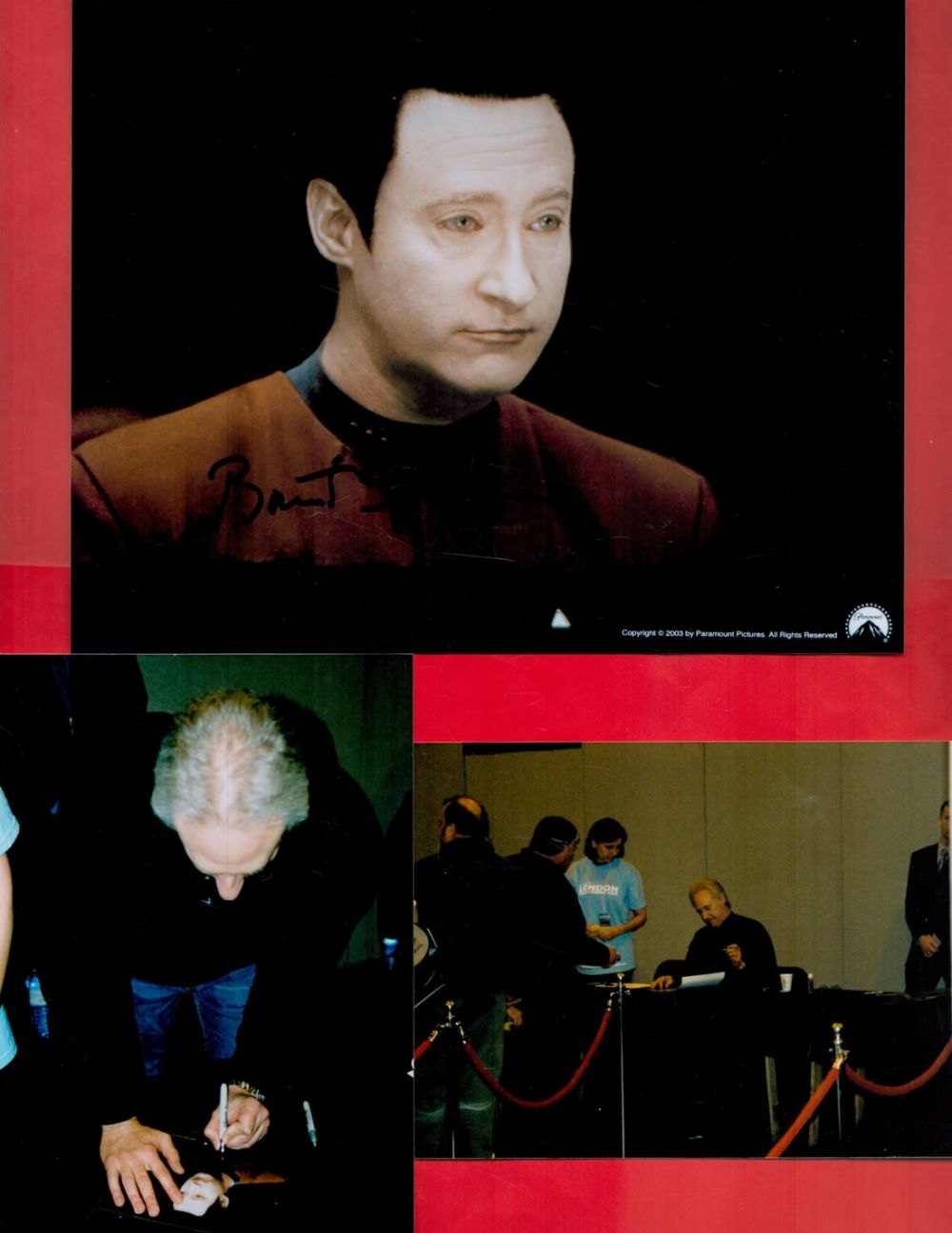 Lot 452: Brent Spiner signed 10x8 Star Trek colour photo....