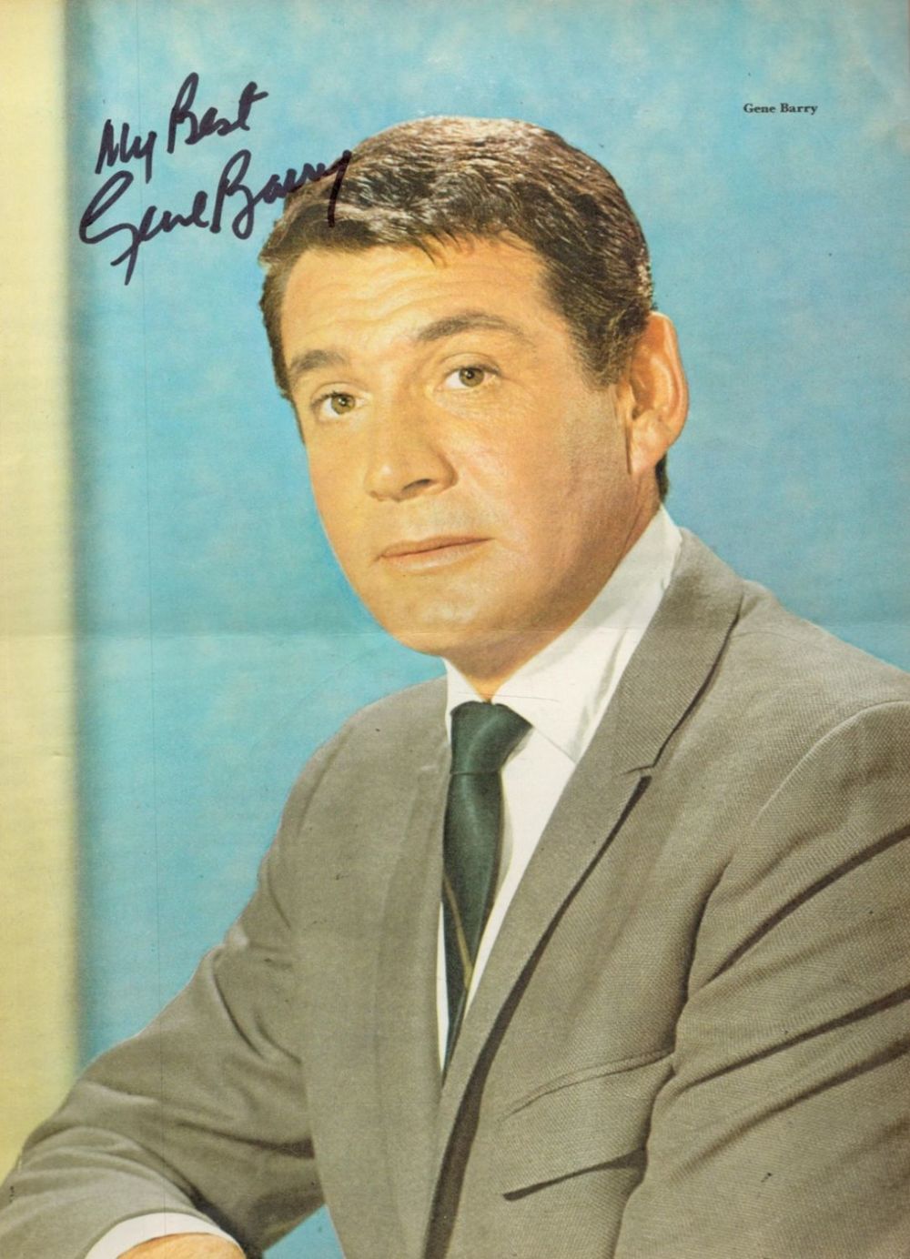 Lot 464: Actor Gene Berry Signed 10 x 8 inch...