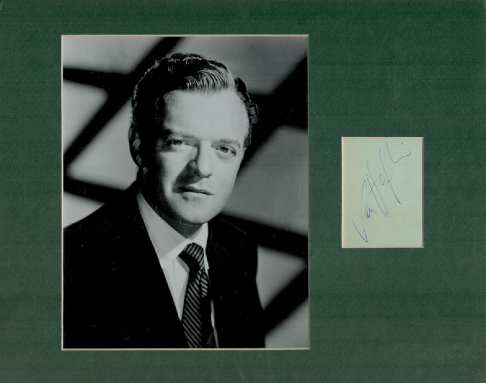Lot 472: Van Heflin Signed Signature Piece with Black and...