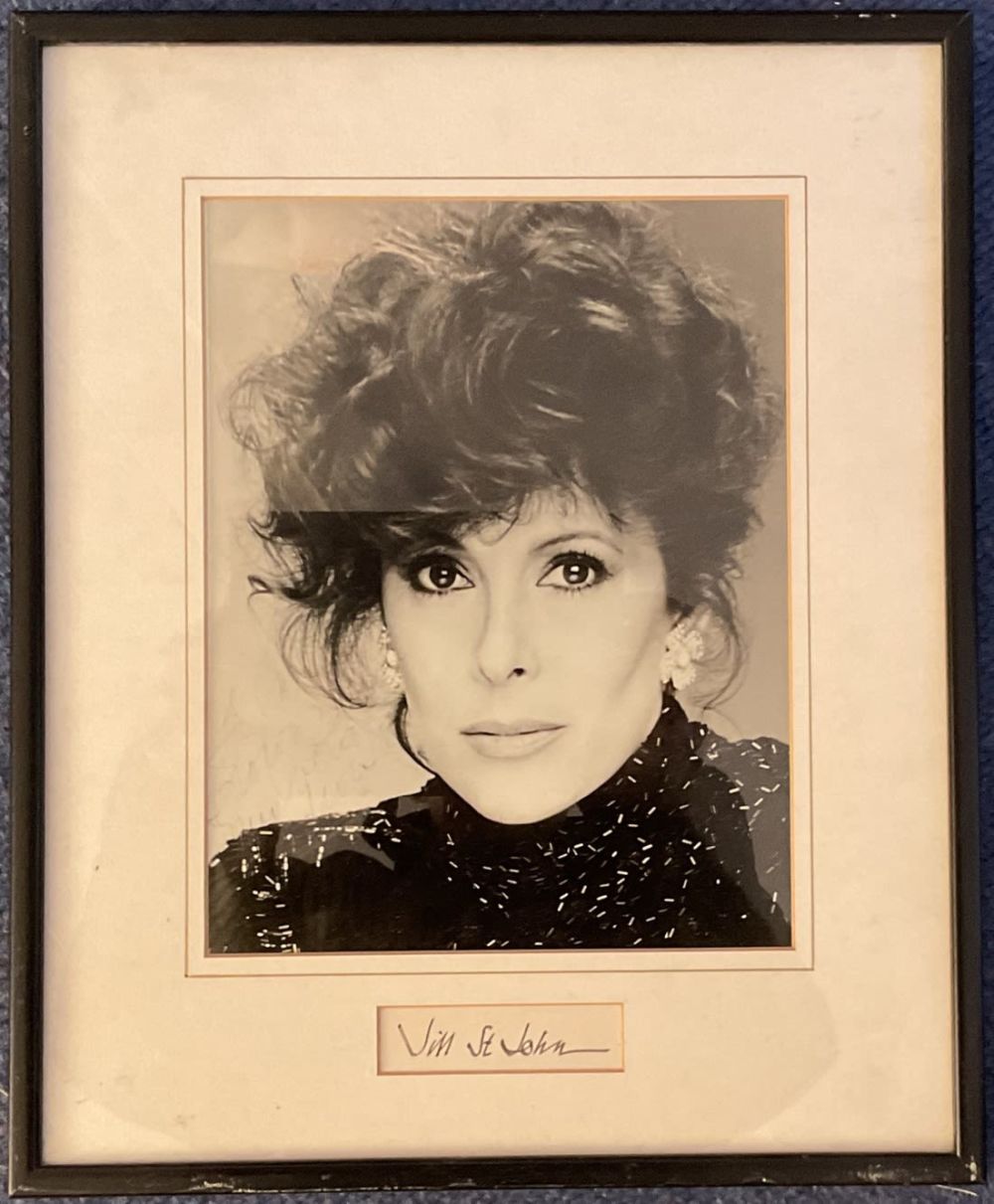 Lot 474: Jill St John Signed 10x8 inch Black and...