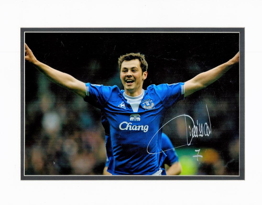 Lot 496: Football Diniyar Bilyaletdinov signed 14x11 overall Everton mounted...