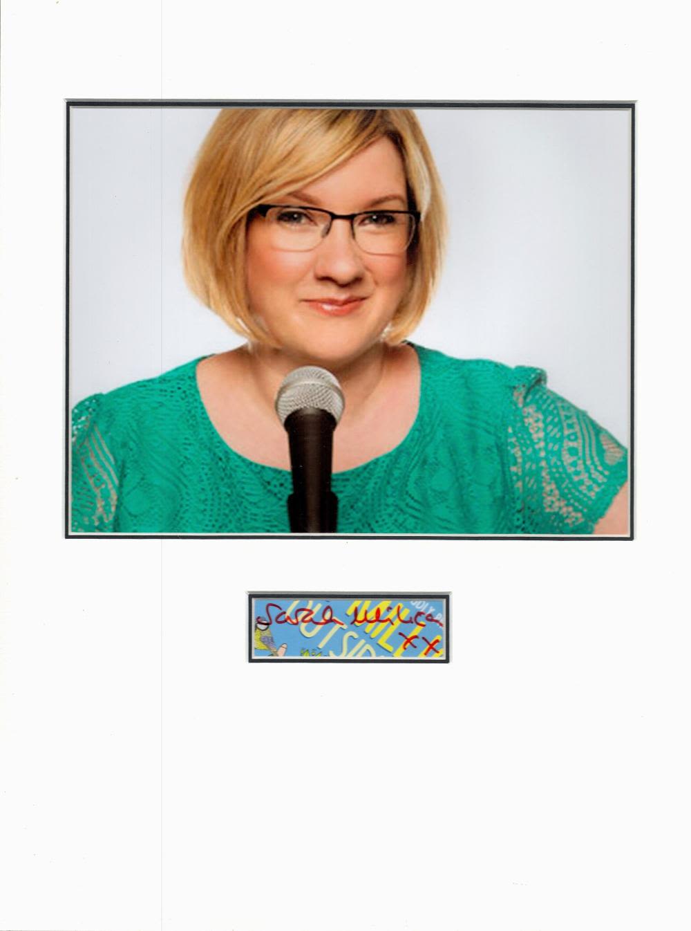 Lot 499: Sarah Millikan signature piece mounted below colour photo....