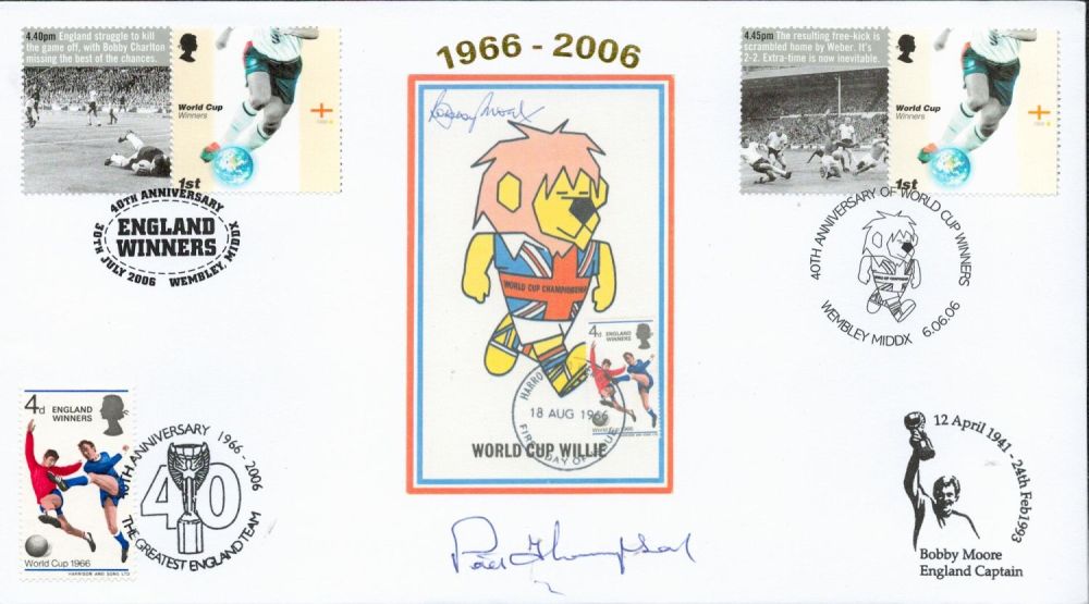 Lot 560: Football Peter Thompson signed 40th Anniversary World Cup...