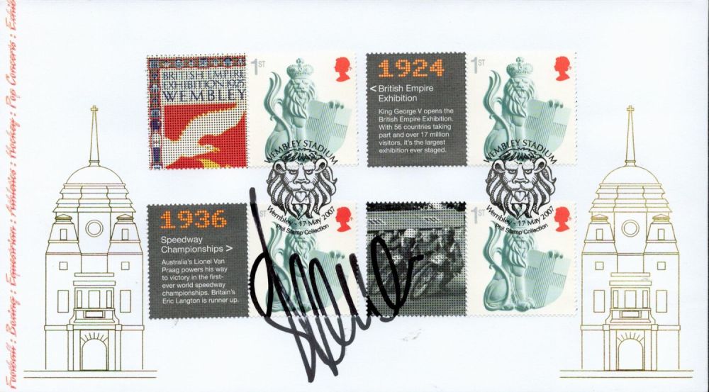 Lot 563: Football Kanu signed Wembley Stadium commemorative FDC Double...