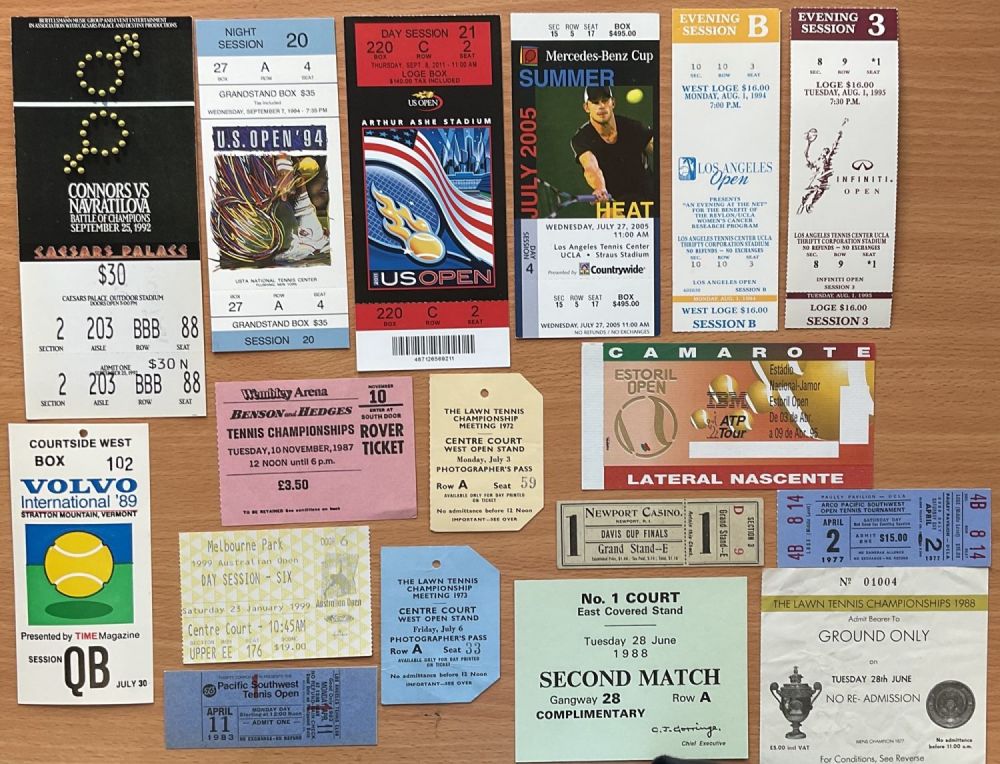 Lot 578: Tennis vintage ticket collection 17 include 1921 Davis...