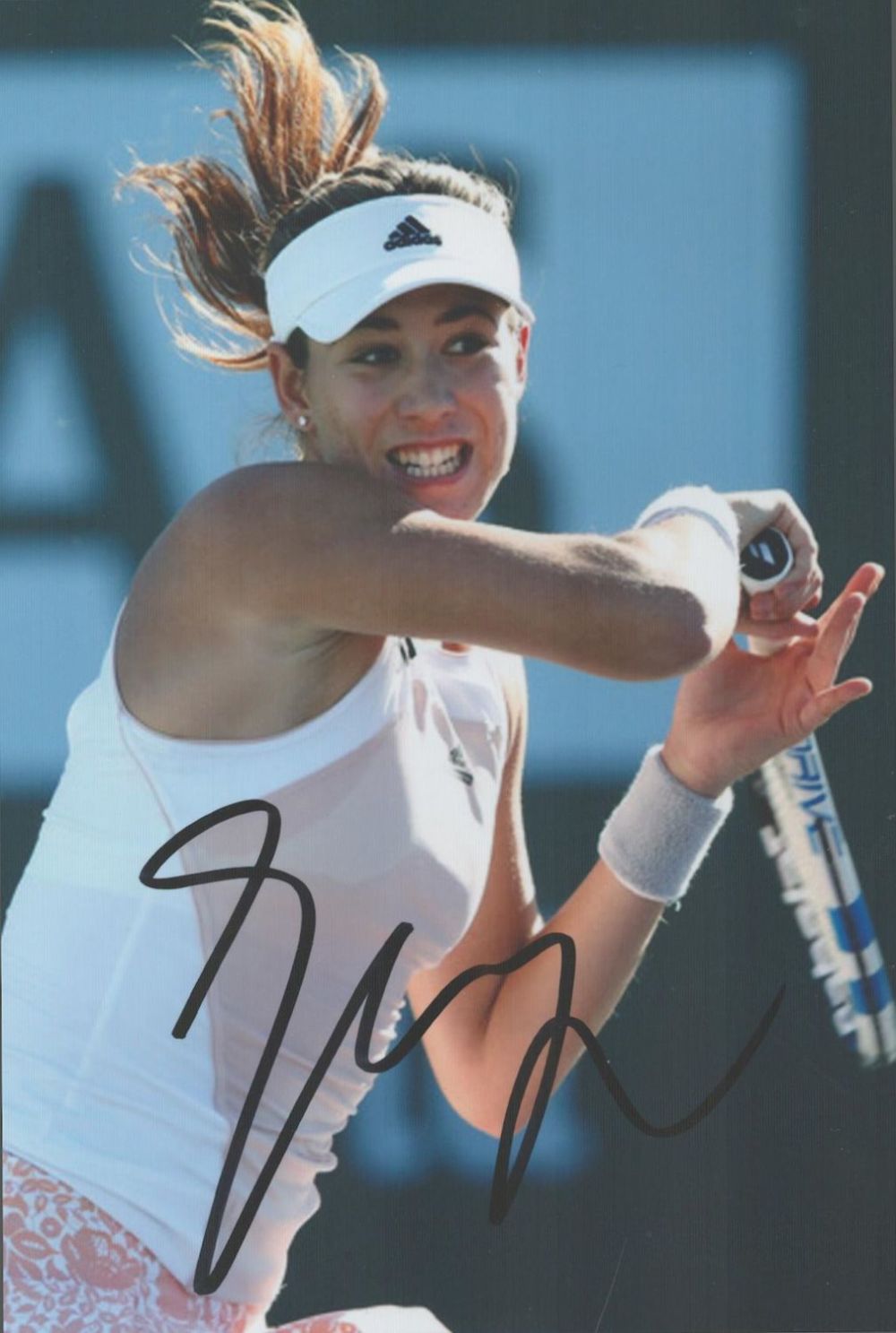 Lot 579: Tennis Garbine Muguruza signed 6x4 colour photo. Good...