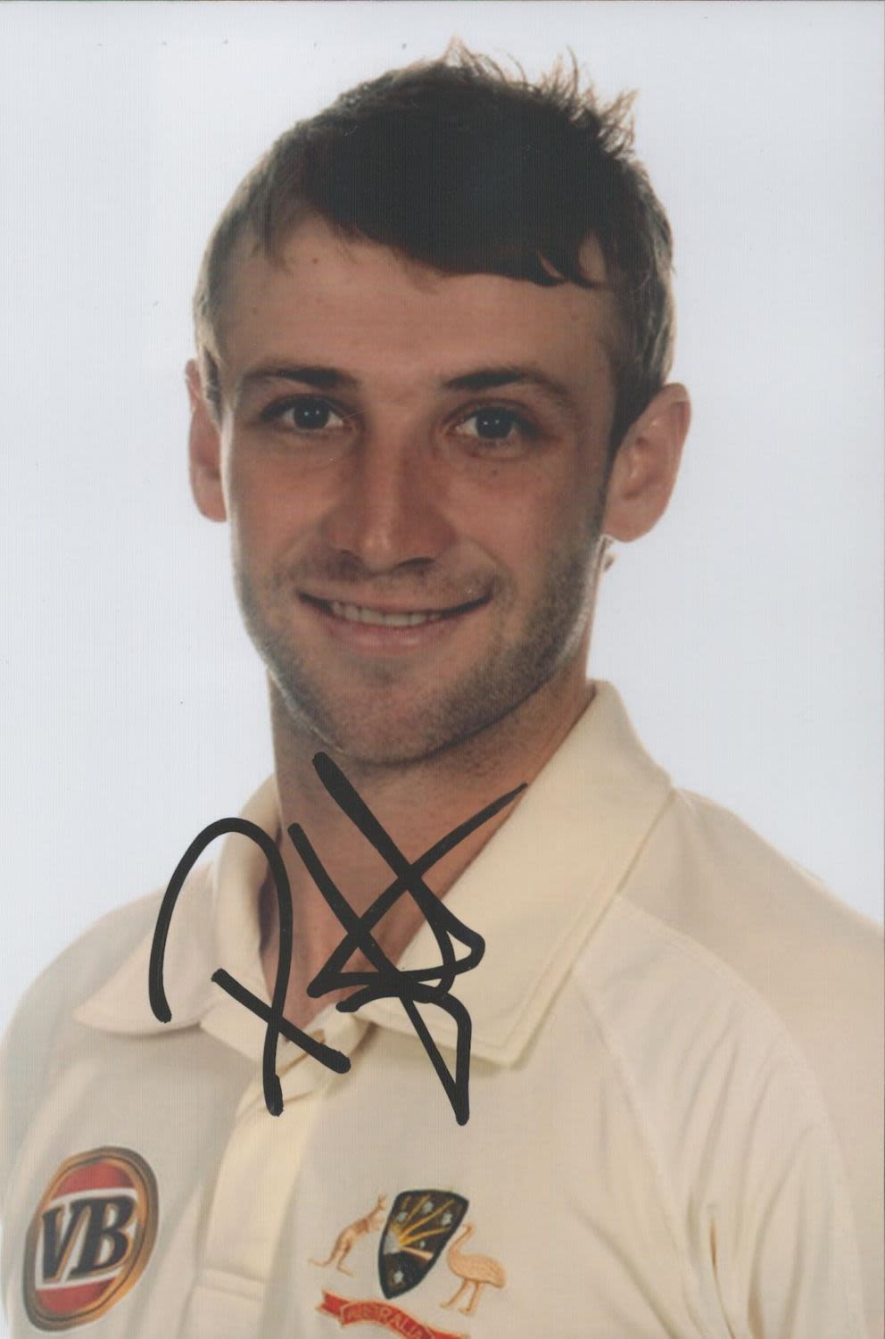 Lot 620: Cricket Phillip Hughes signed Australia 6x4 colour photo....