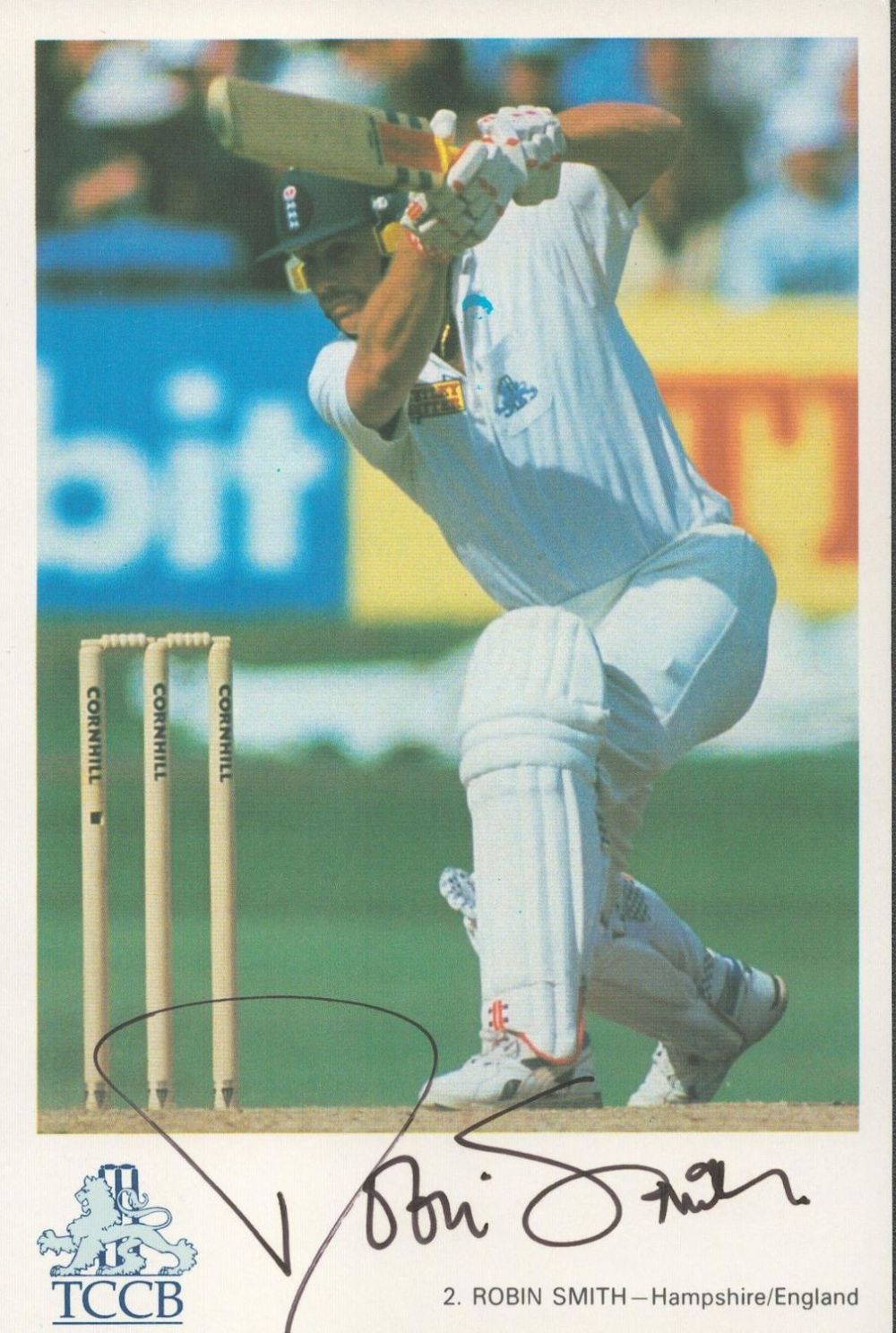 Lot 628: Cricket Robin Smith signed TCCB Hampshire and England...