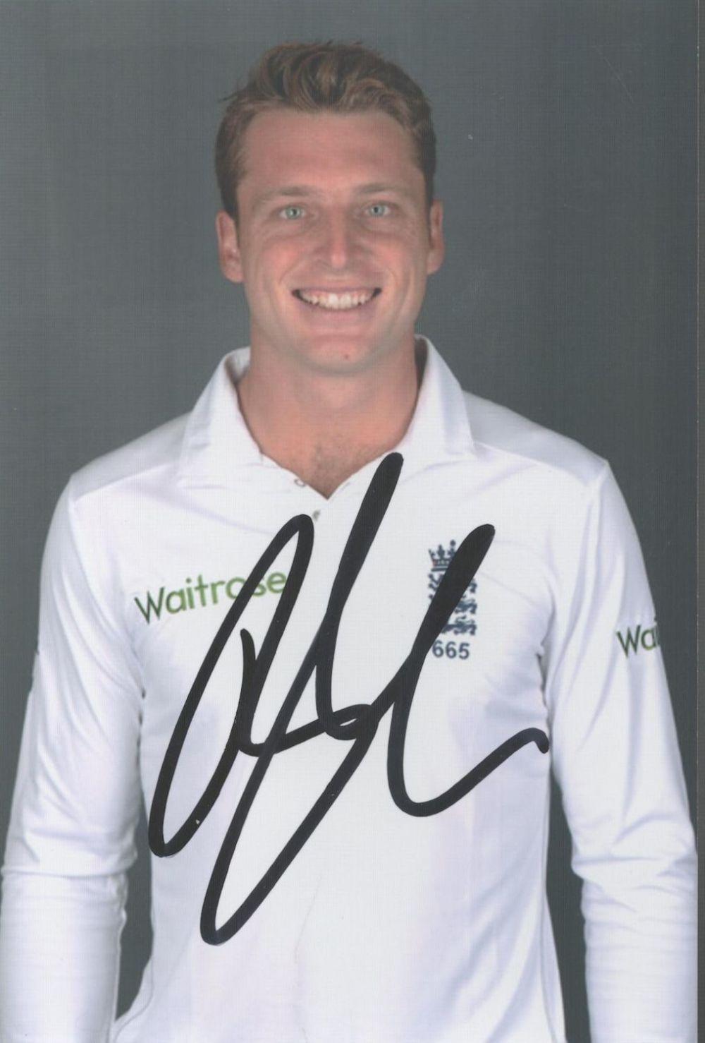 Lot 630: Cricket Jos Buttler signed 6x4 England colour photo....