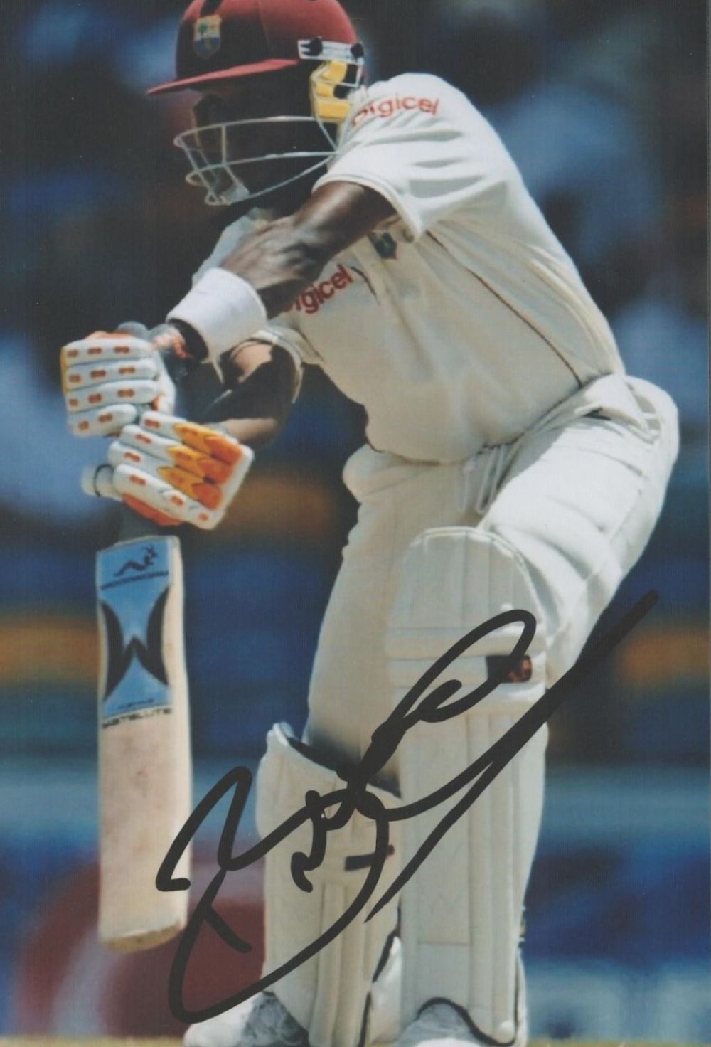 Lot 633: Cricket Dwayne Bravo signed West Indies 6x4 colour...