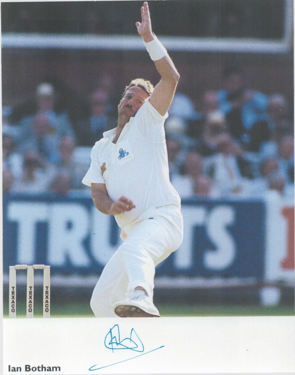 Lot 637: Cricket Ian Botham signed England 8x6 colour photo....