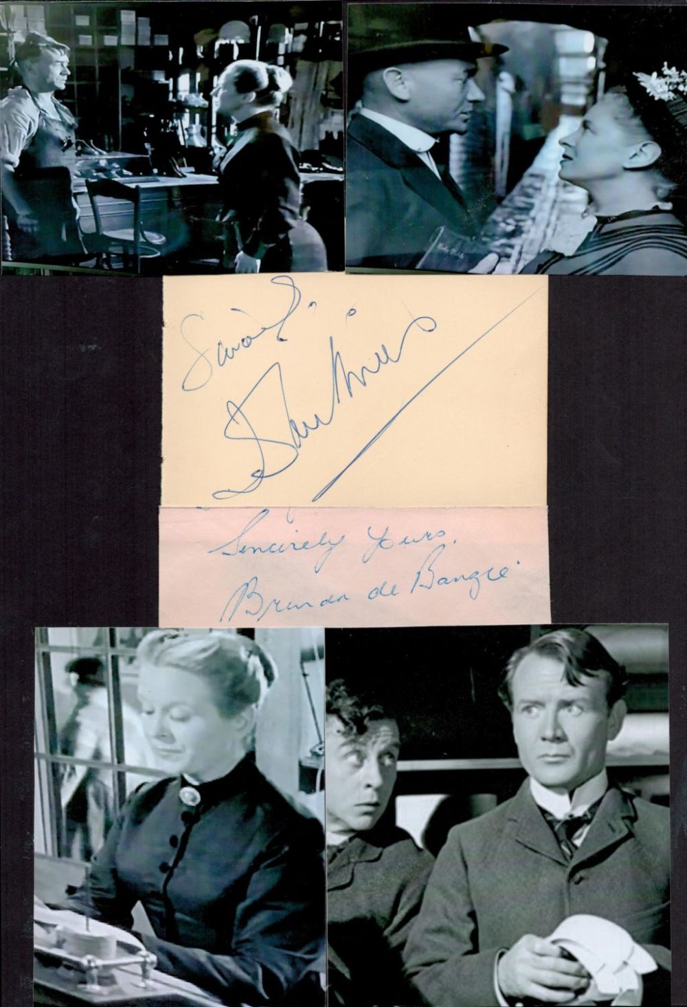 Lot 654: John Mills and Brenda De Banzie Signed Separate...
