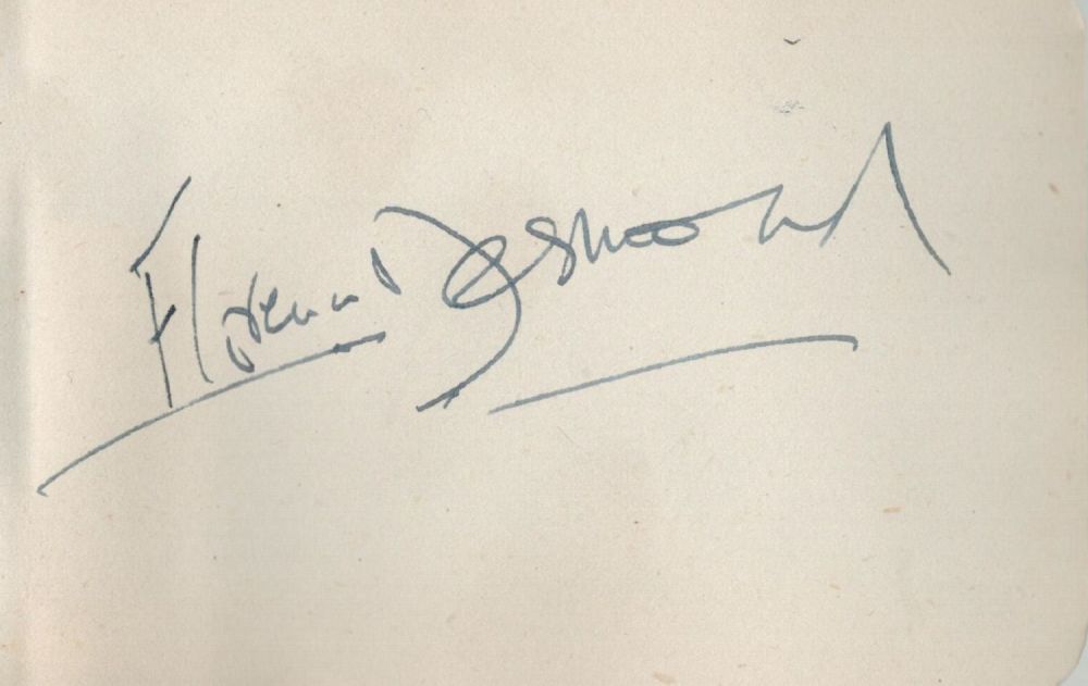 Lot 694: Florence Desmond signed 5x3 album page. Desmond, was...