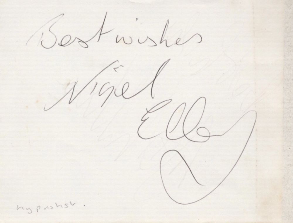 Lot 710: Nigel Ellery / Marti Wilde signed album page....