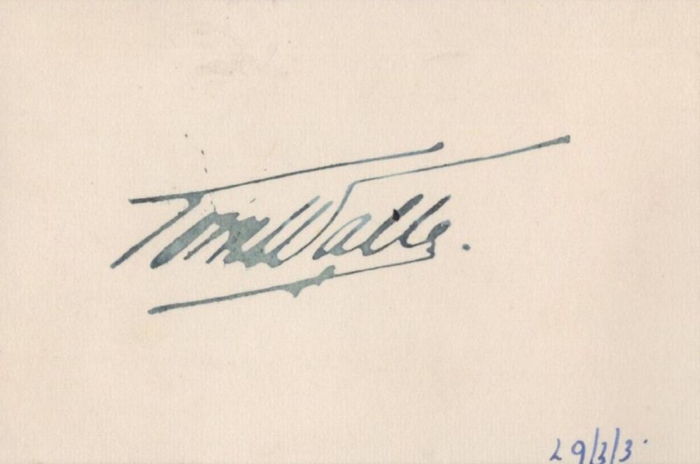 Lot 715: Tom Walls signed 2x4 album page. Walls, 18...