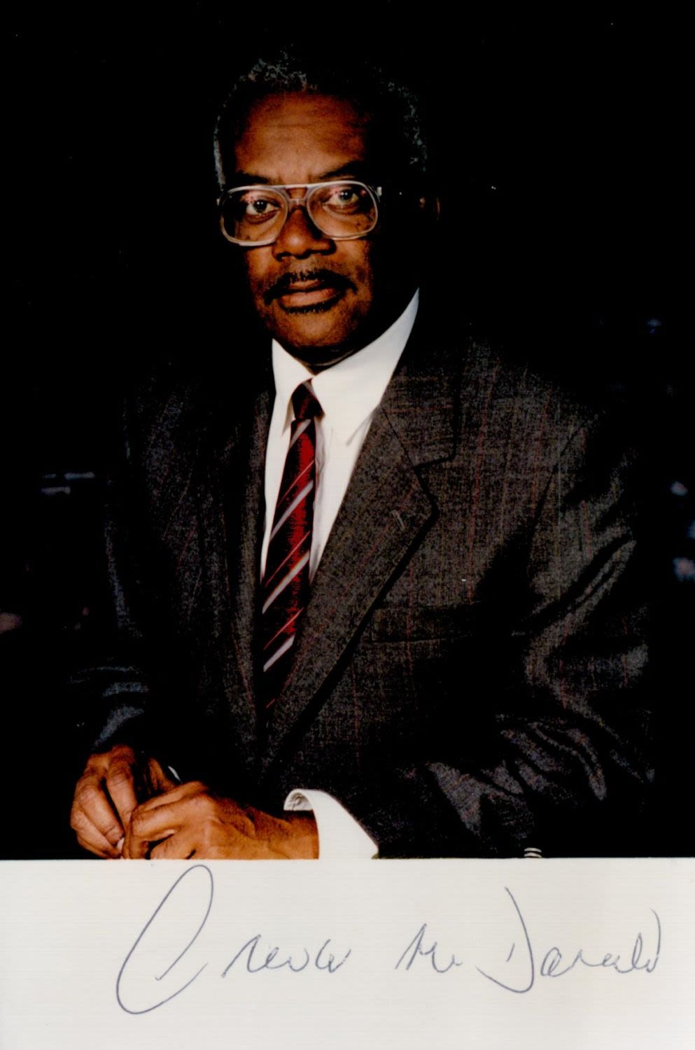 Lot 724: Sir Trevor Mcdonald signed 6x4 colour photo. Good...