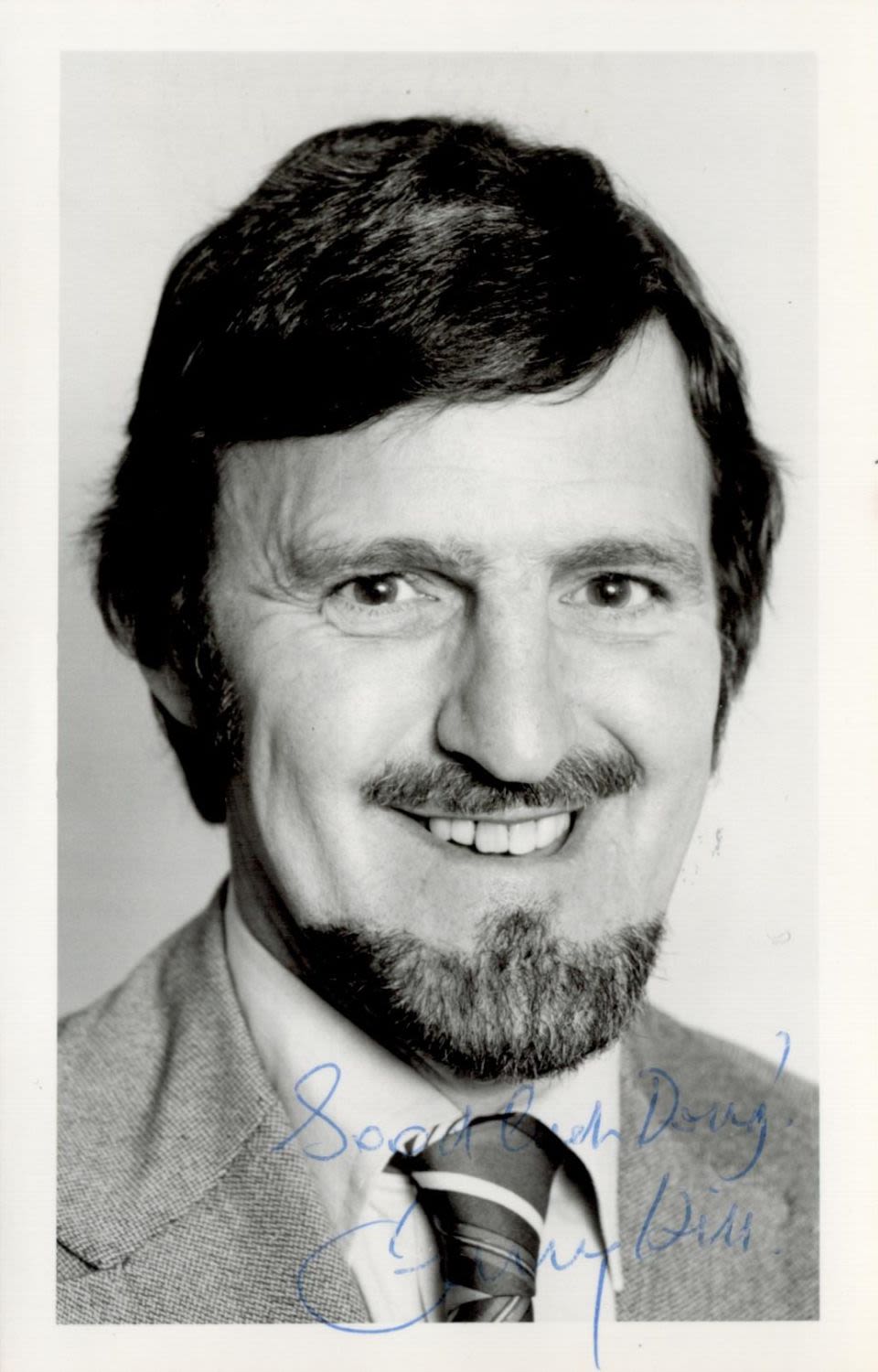 Lot 725: Jimmy Hill signed 6x3 black and white photo....