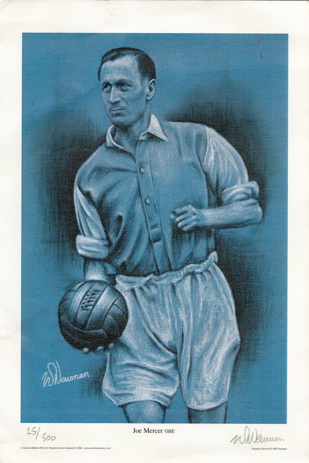 Lot 734: Artist Bill Newman Signed 25/500 Joe Mercer OBE...