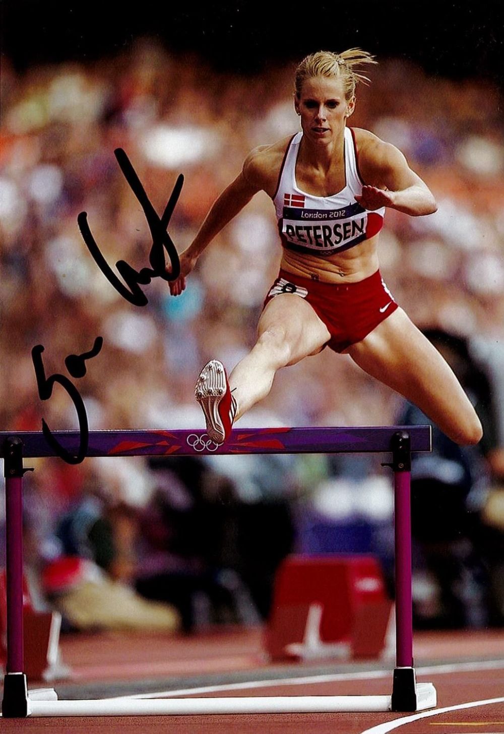 Lot 746: Olympics Sara Petersen signed 6x4 colour photo. Danish...
