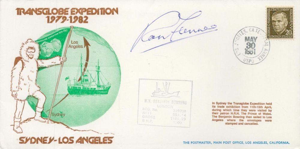 Lot 59: Ranulph Fiennes Signed FDC Trans globe Expedition 1981...