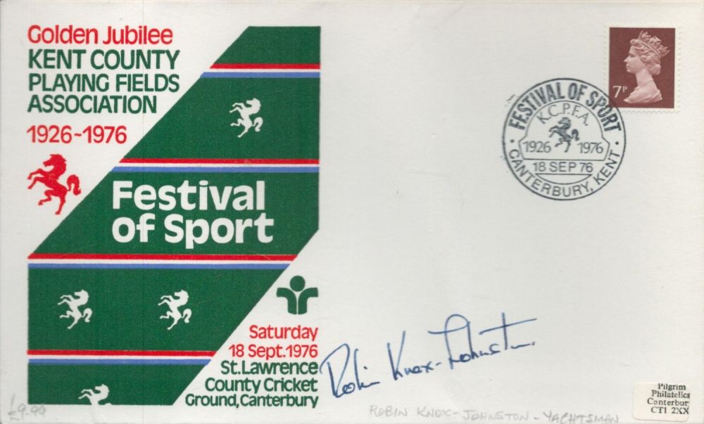 Lot 62: Robin Knox Johnston Yachtsman Signed FDC Festival of...
