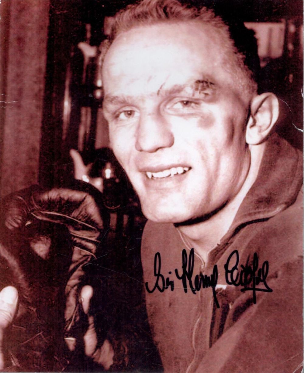Lot 68: Sir Henry Cooper Signed Sepia Photo approx size...