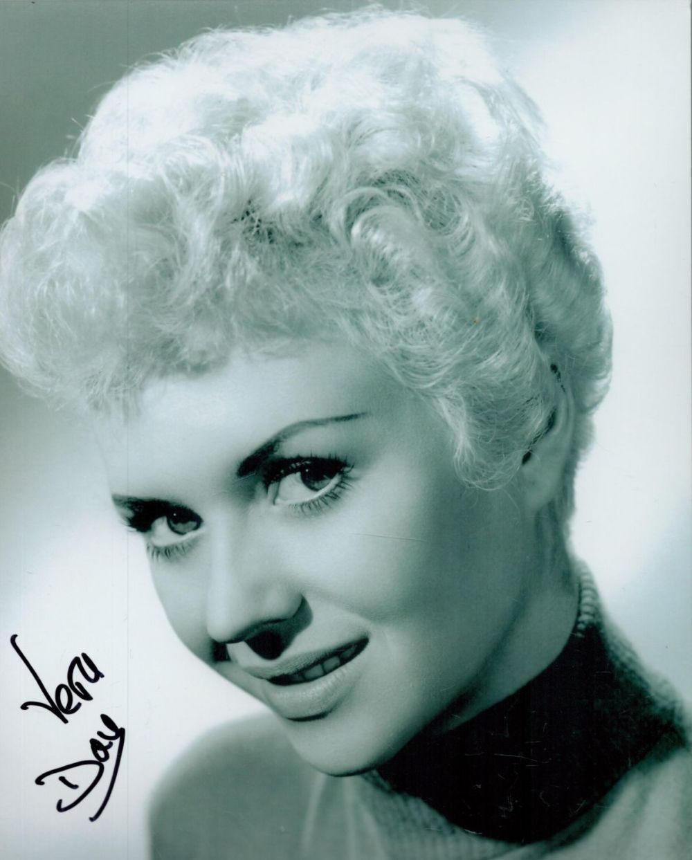 Lot 70: Vera Day Signed Black and White Photo approx...