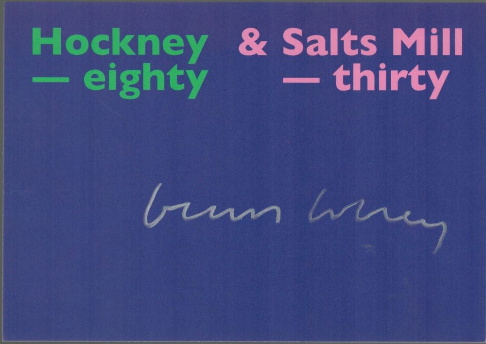Lot 90: David Hockney, a signed in silver ink promotional...
