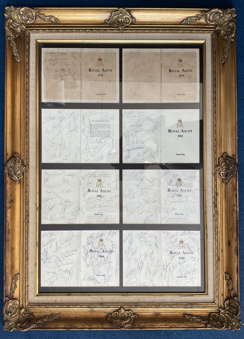 Lot 117: Horse Racing Royal Ascot multi signed Framed and...