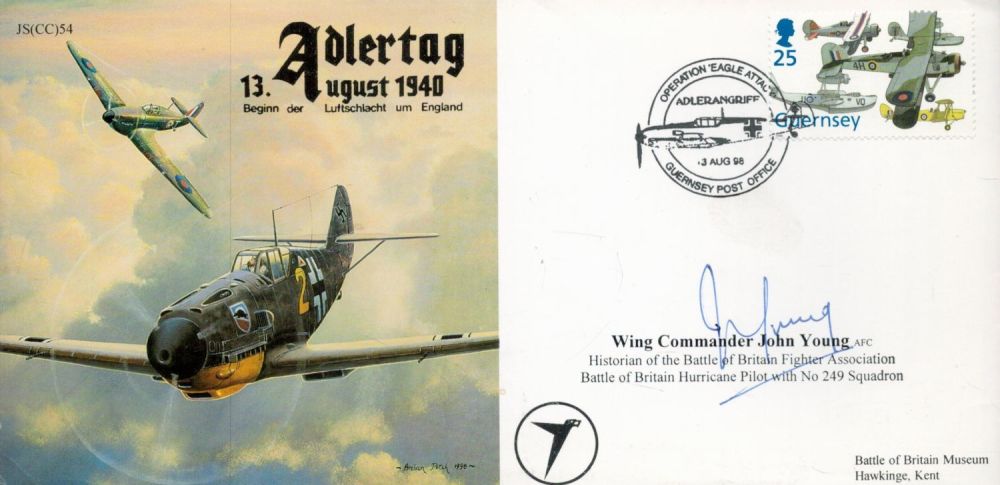 Lot 161: Wing Commander John Young Signed FDC Aldertag 13th...