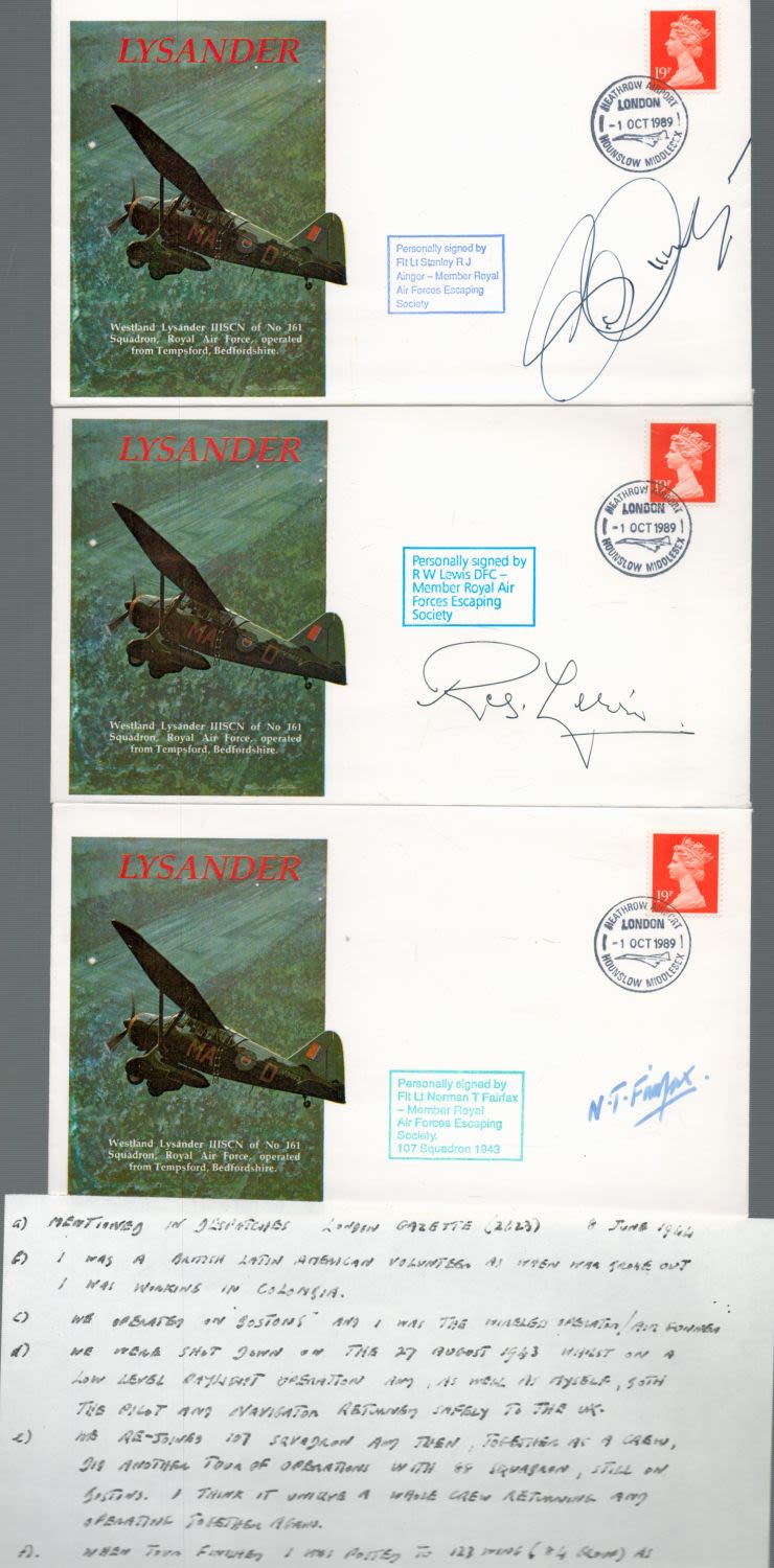 Lot 162: Flt Lt R J Stanley, R W Lewis...