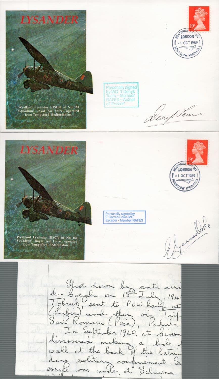 Lot 164: E Garrad-Coles MC and WO T Denys Teare...