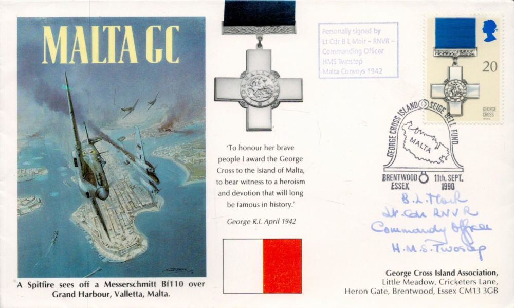 Lot 180: Lt Cdr B L Moir RNVR Signed FDC...