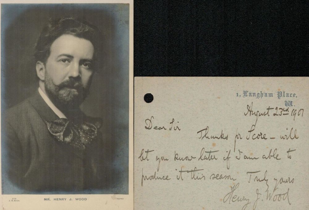 Lot 203: Henry Wood signature piece. Conductor. All autographed items...