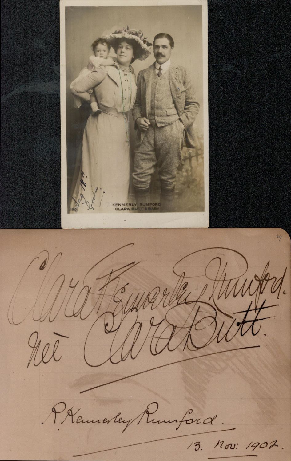 Lot 206: Clara Butt and her husband Kennerly Rumford signed...