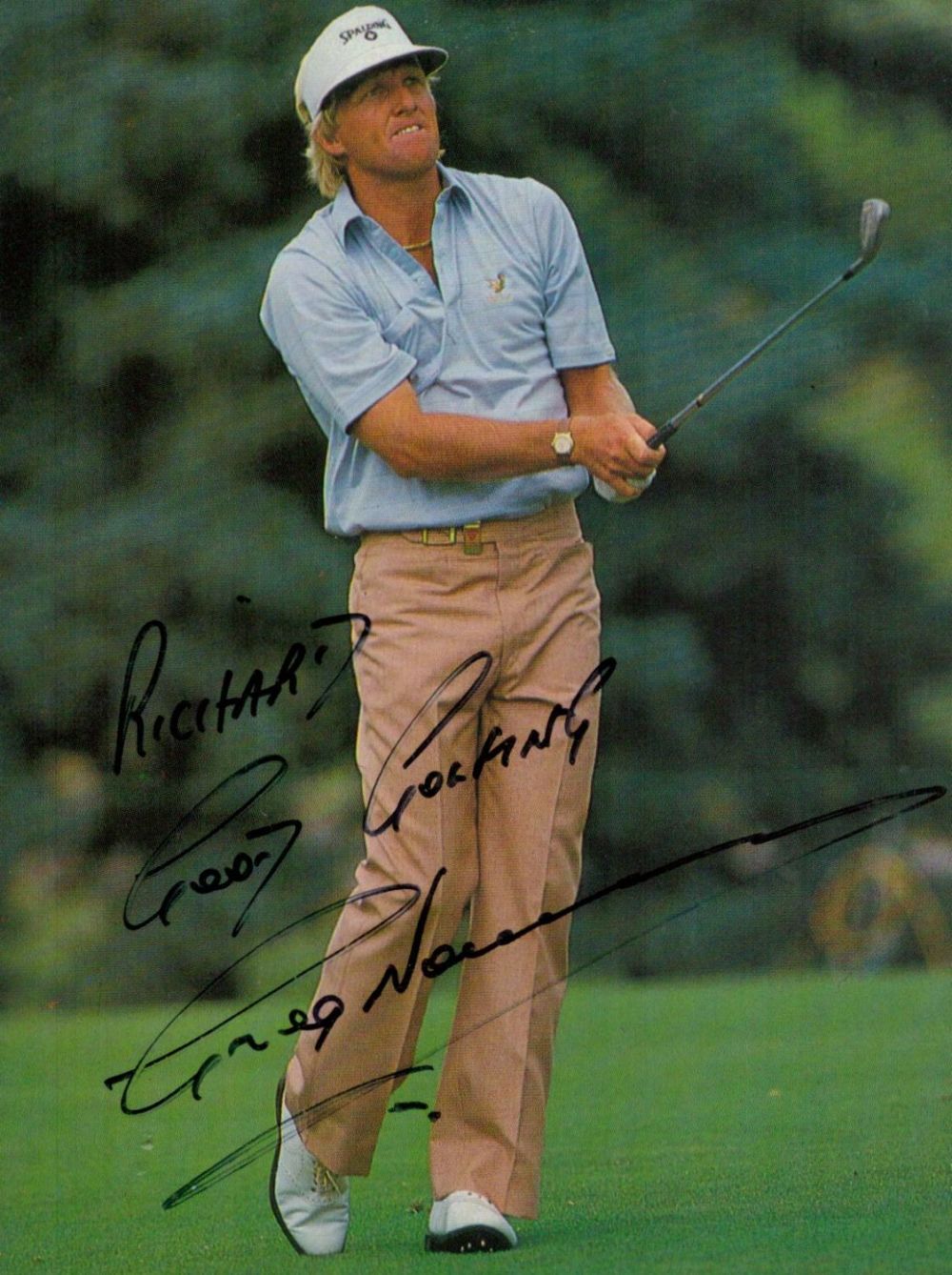 Lot 290: Greg Norman British Open Champion Signed Golf Photo....