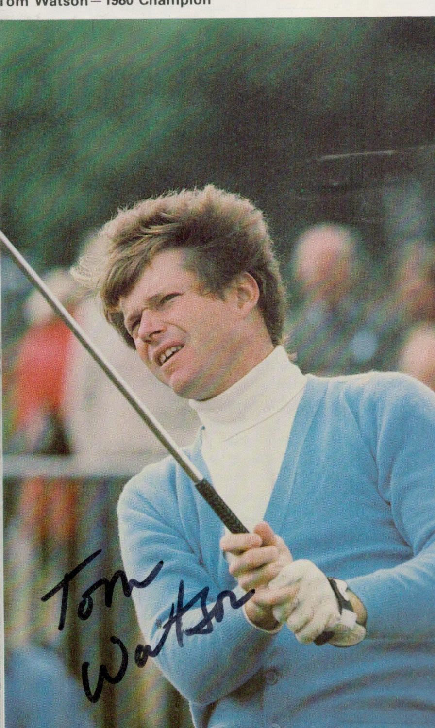 Lot 292: Tom Watson British Open Champion Signed Golf Picture....