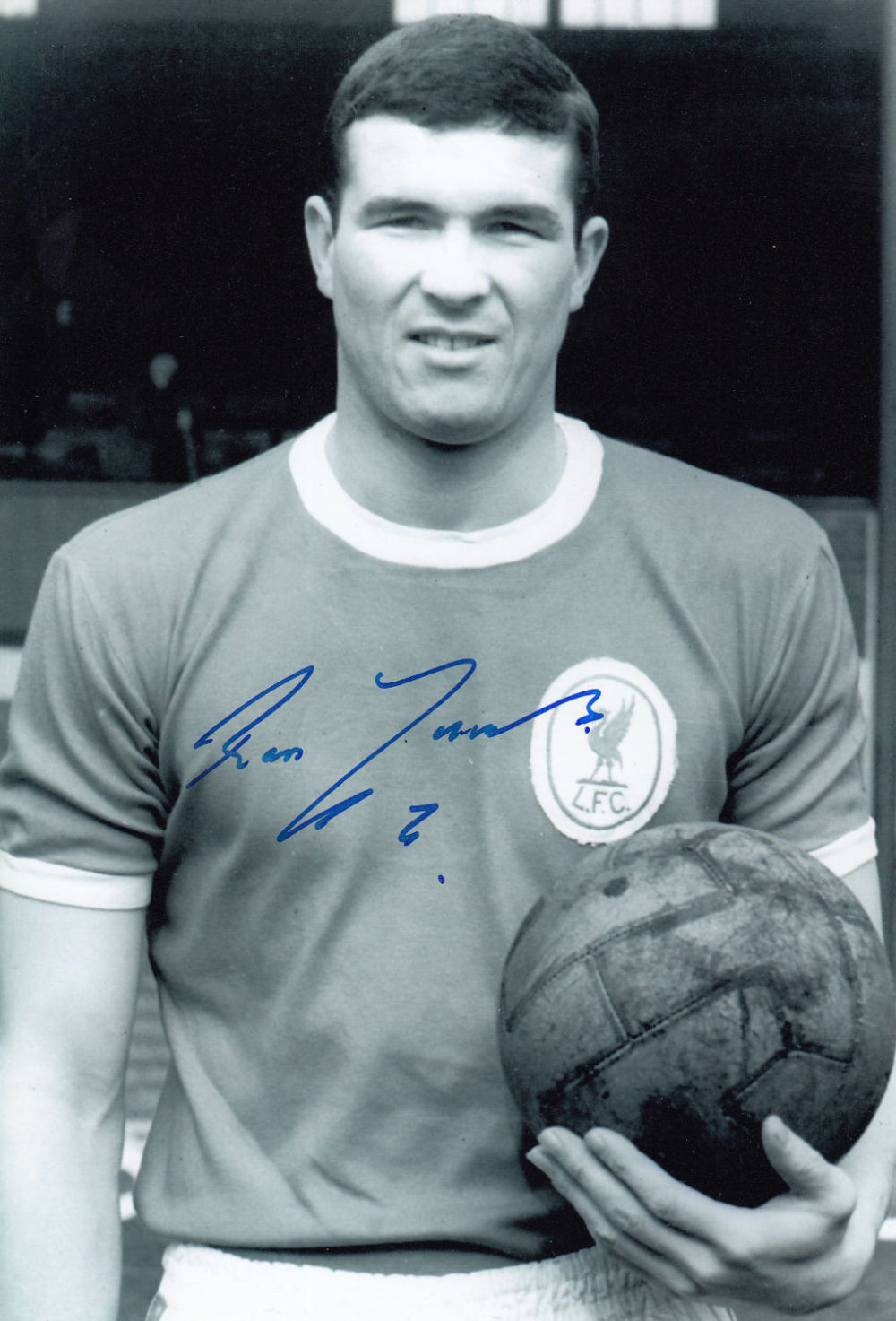 Lot 326: Autographed Ron Yeats 12 X 8 Photo :...