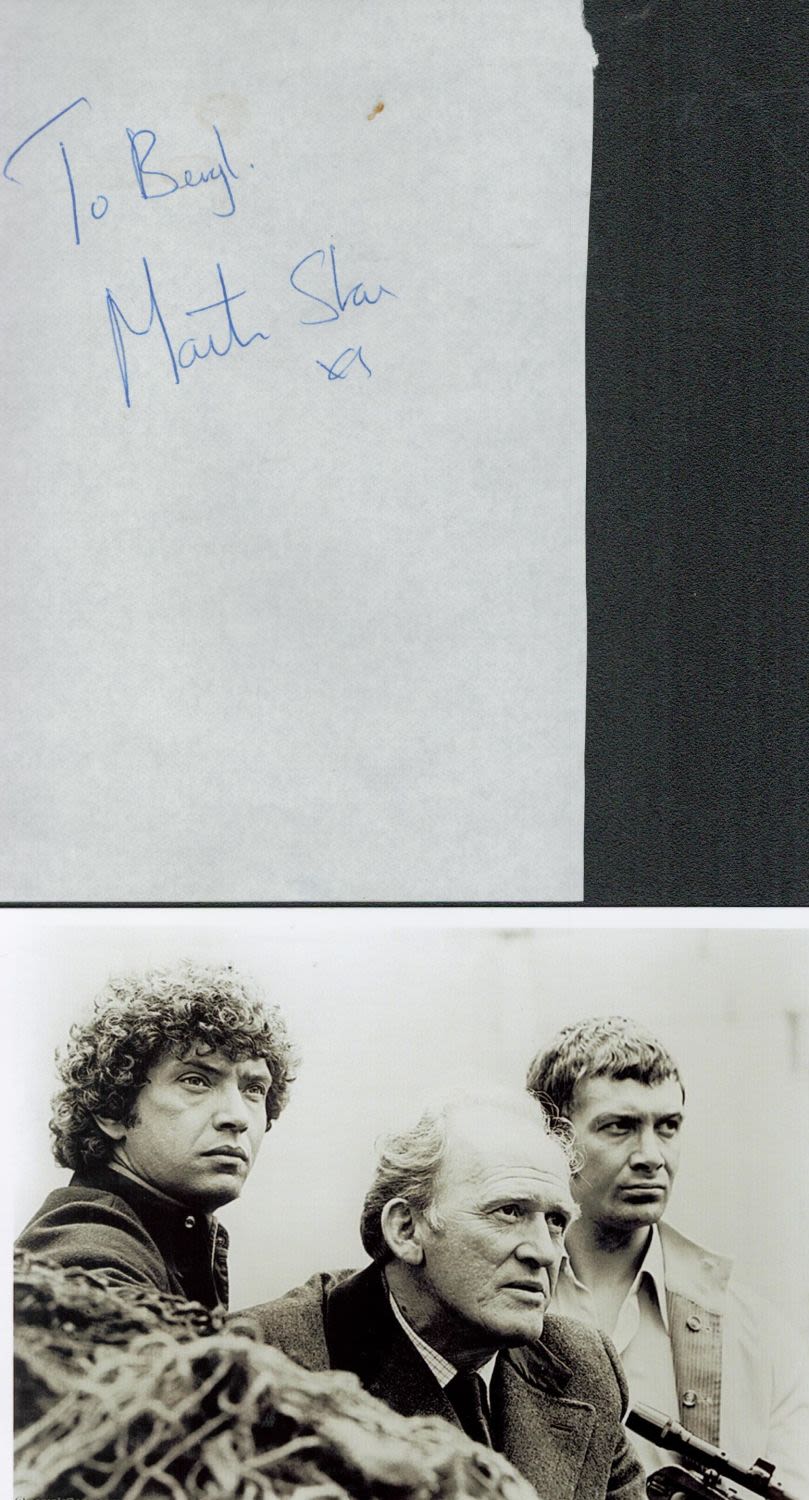 Lot 353: Martin Shaw signed 6x4 album page and unsigned...